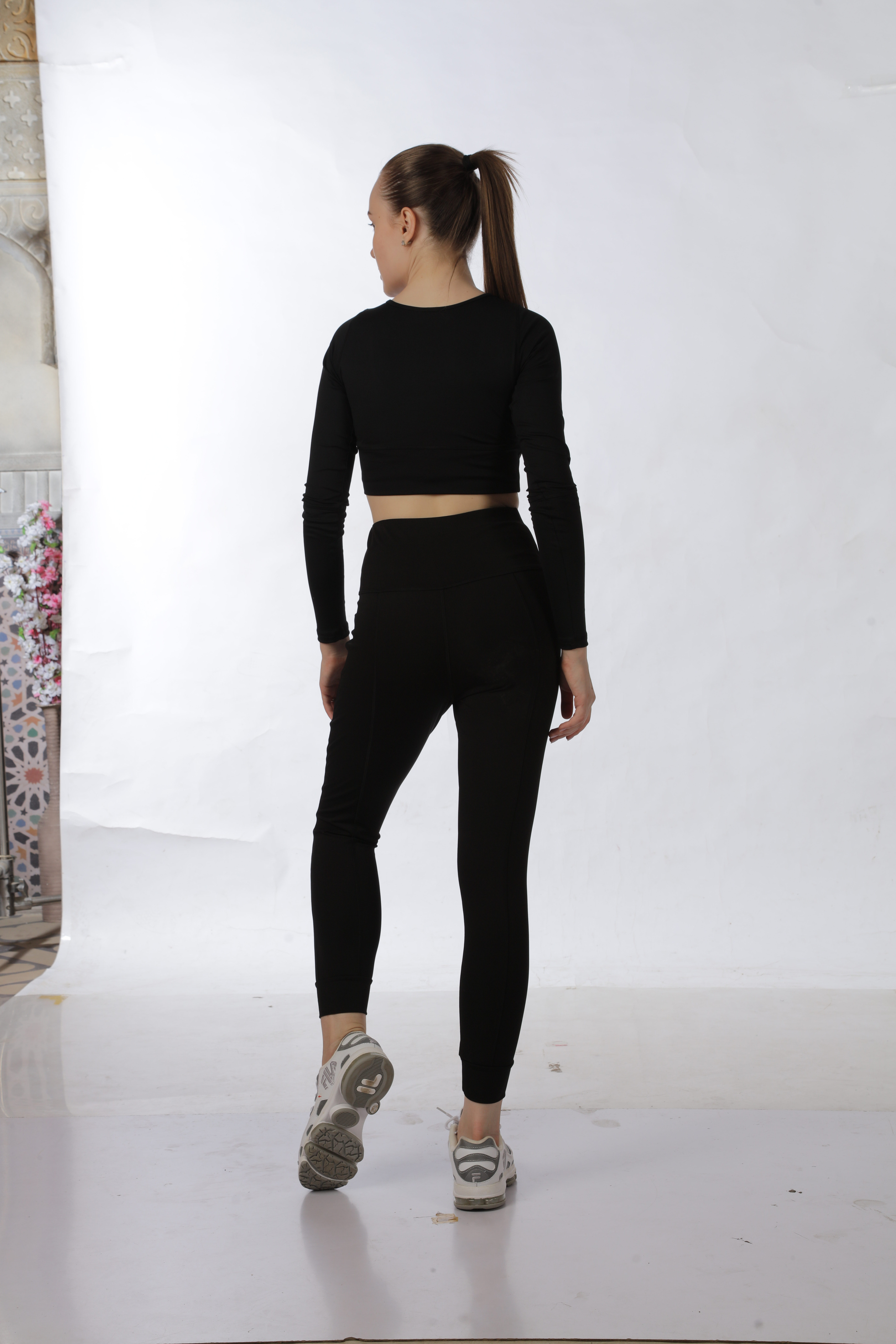 Round Neck Top- Sleek Long Sleeve Fit